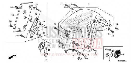 KOTFLUEGEL, VORNE NC750SAF de 2015